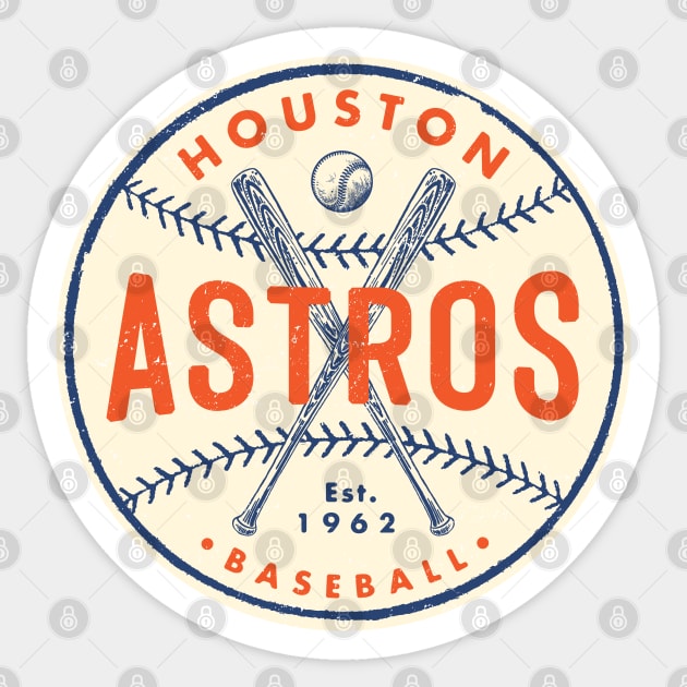 Vintage Houston Astros 2 by Buck Tee Sticker by Buck Tee
